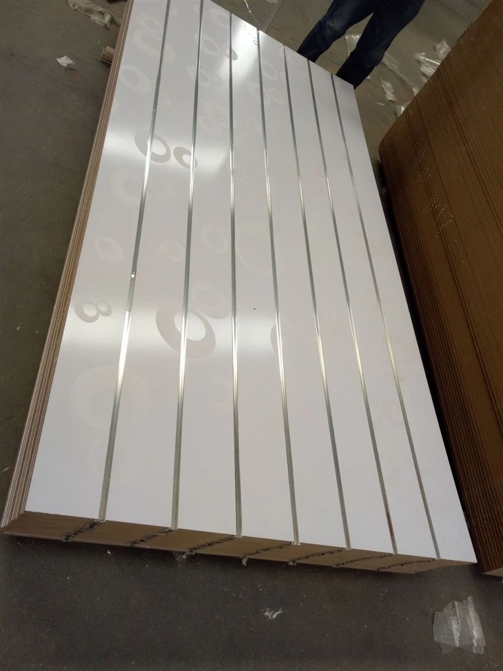 Melamine Mdf Slotted Board With Alumnium Bars For Garage Storage/Shop Display